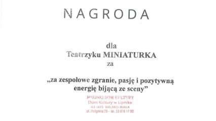 Nagrody w VI Integracyjnych Spotkaniach Teatralnych AGRAFKA